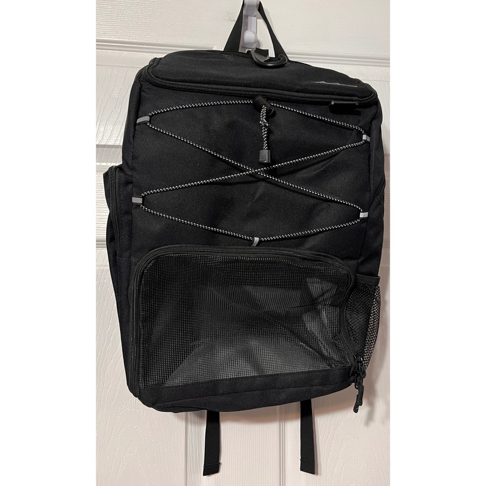 Moko Black Sports Ball Bungee Cord Backpack Mesh Pocket Utility Rucksack Daypack
